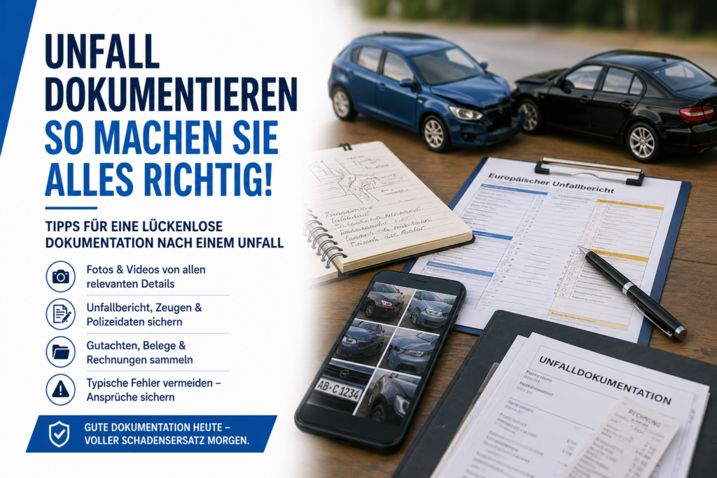 Dokumentation nach Unfall