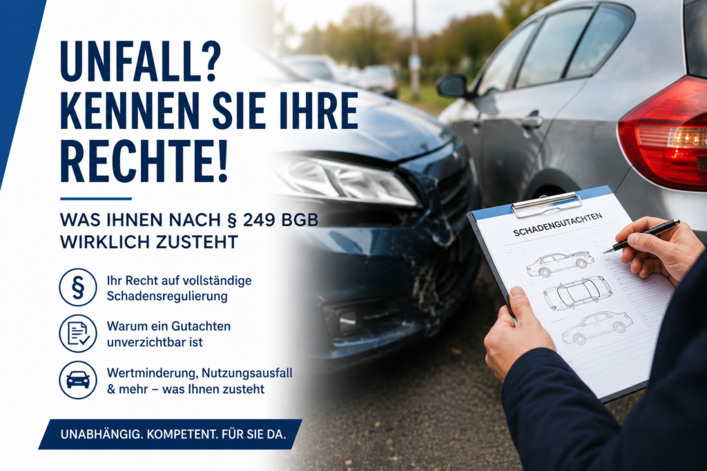 Kfz Gutachter nach Unfall beauftragen